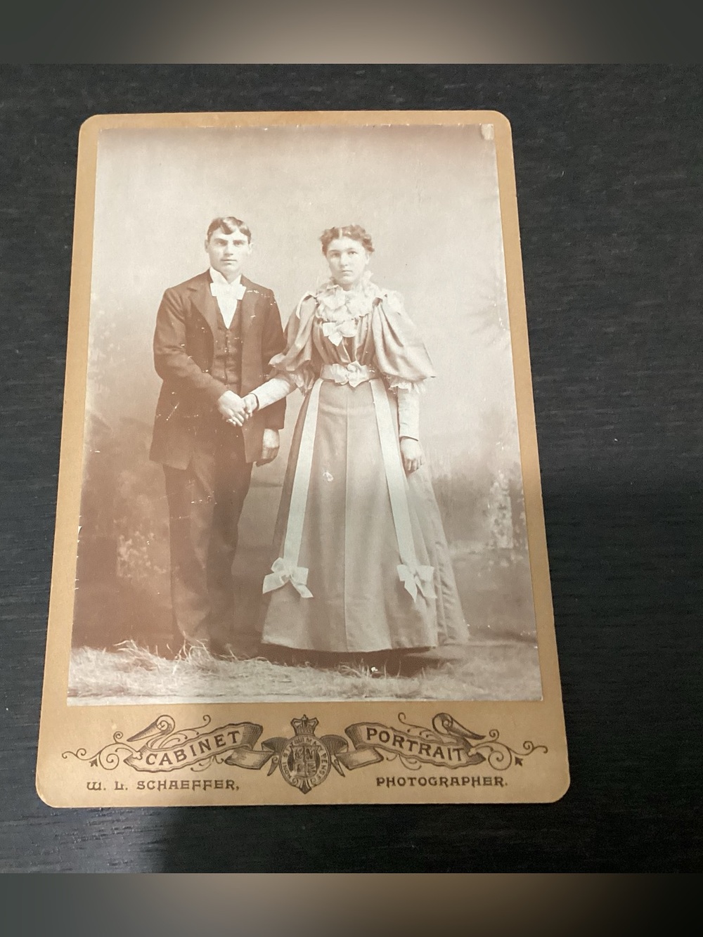 Antique Collectible Cabinet Card of a man and woman from the Victorian era